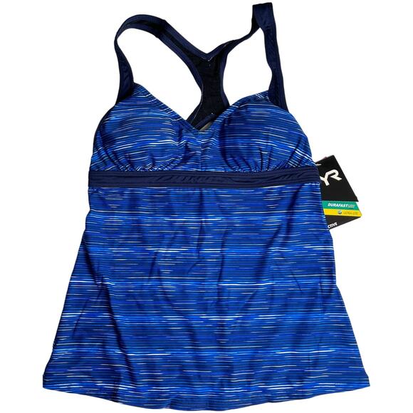 TYR Durafast Lite CYPRUS AMBU Tank Swim Top - Royal Navy Size Small 4/6  $40 - Picture 2 of 6